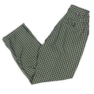 Vintage Tommy Hilfiger Womens Size 8 Green Plaid Pants